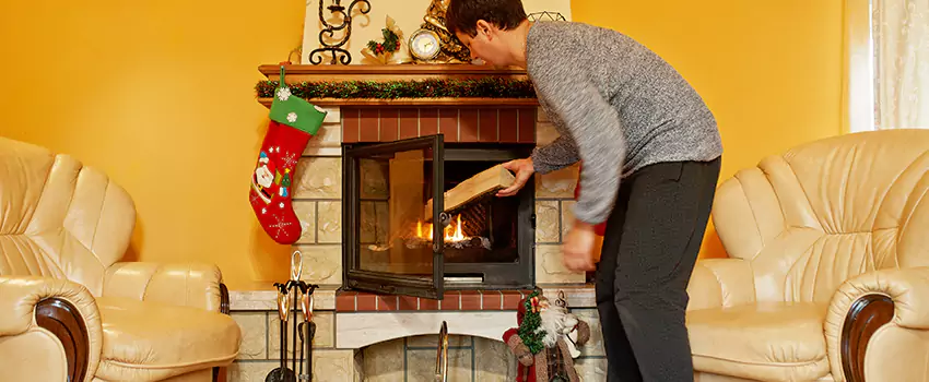 Rusted Metal Fireplace Restoration in Columbus, Mississippi